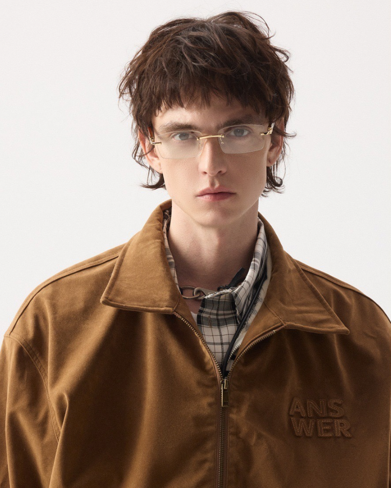 Answer Embroidered Zip Jacket